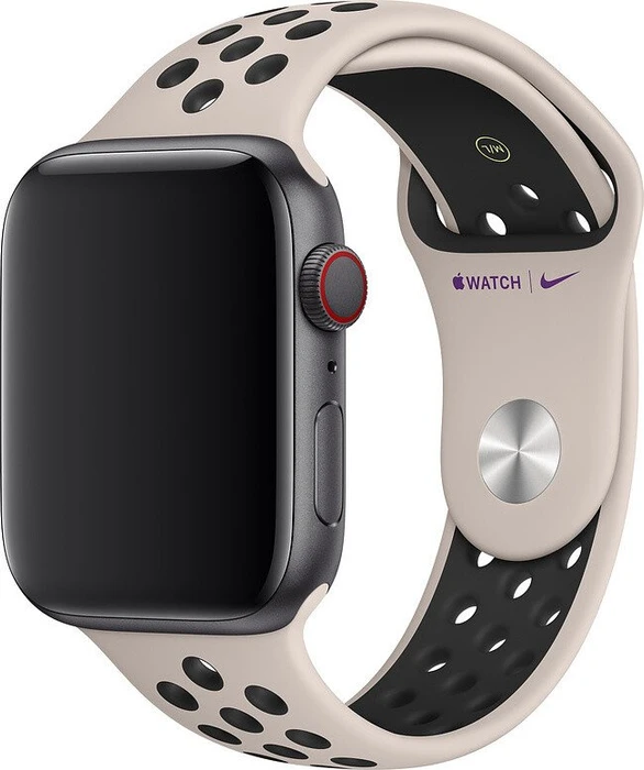 Apple Nike Sportarmband S/M und M/L für Apple Watch 44mm Desert Sand/schwarz