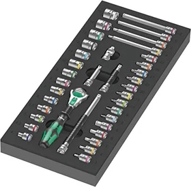 Wera 9720 8000 A Zyklop Set 1 Bitset/Steckschlüsselsatz, 37-tlg.
