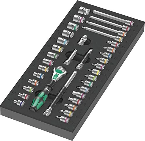 Wera 9720 8000 A Zyklop Set 1 Bitset/Steckschlüsselsatz, 37-tlg.