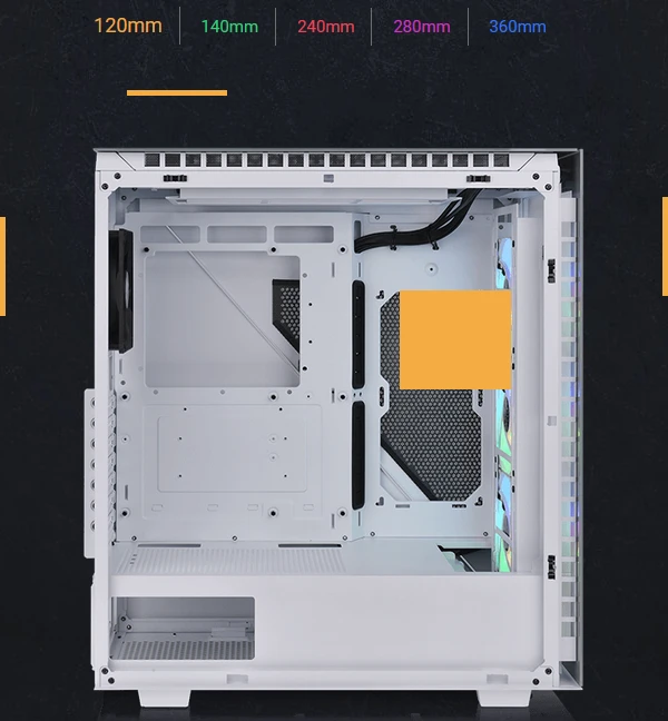 Thermaltake Divider 500 TG ARGB Snow Edition, weiß, Glasfenster