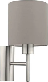 Eglo Pasteri Wandleuchte nickel matt/taupe