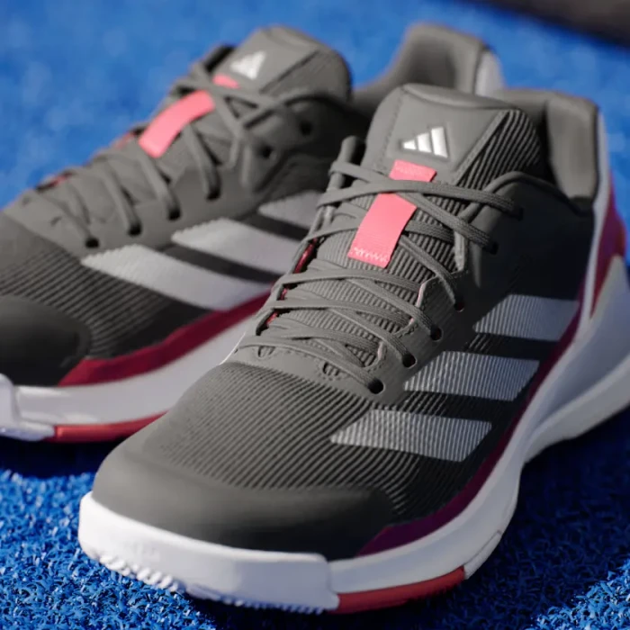 adidas Crazyquick Padel core black/silver metallic/lucid red (Herren)
