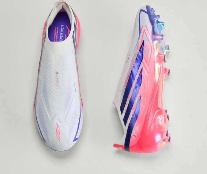 adidas F50 Hyperfast Elite Laceless FG cloud white/solar purple/solar turbo