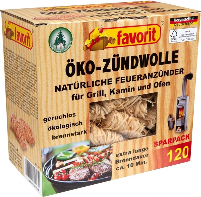 Favorit Öko-Zündwolle, 120 Stück
