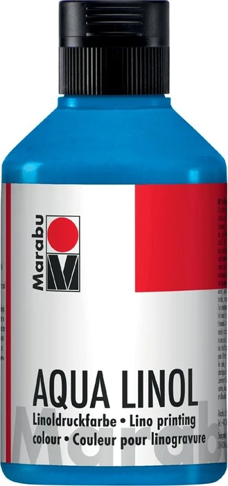 Marabu Aqua Linoldruckfarbe, mittelblau, 250ml (15100013052)