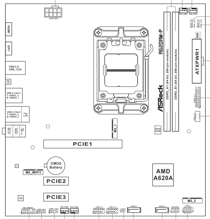ASRock A620AM-P (AMD AM5)