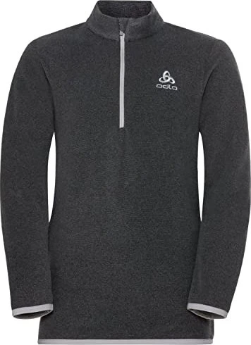 Odlo Roy Stripe 1/2 Zip Funktionsshirt langarm shale grey/black stripes (Junior)