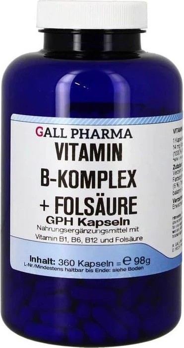 Vitamin B Komplex + Folsäure GPH Kapseln, 360 Stück