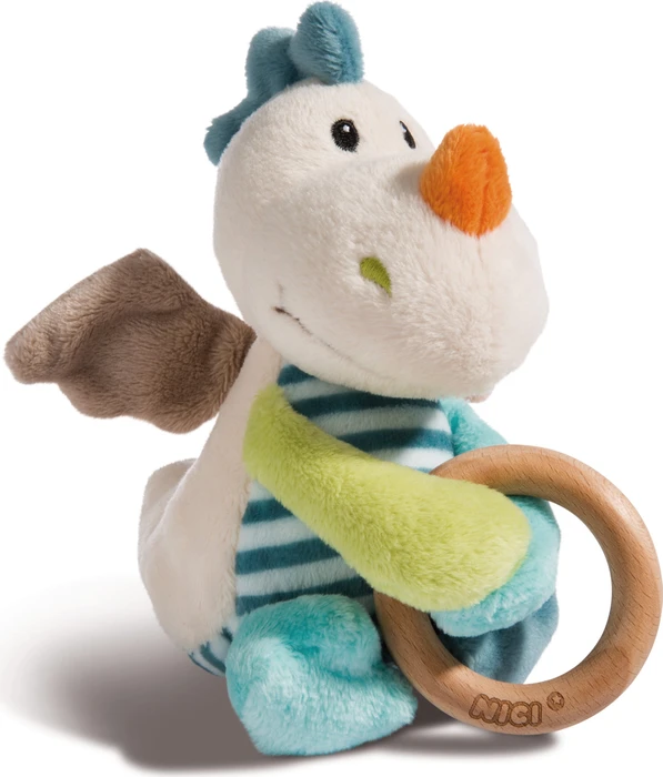 Nici Greifling Drache Dragilu mit Holzring und Glocke