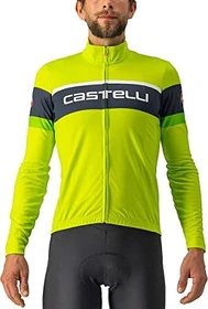 Castelli Passista Trikot langarm electric lime/savile blue/green (Herren)