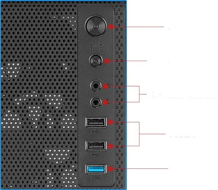 AeroCool CS-109 [V1] Black, Glasfenster