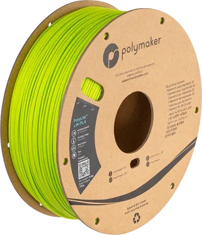 Polymaker PolyLite LW-PLA, grün, Spule, 1.75mm, 800g