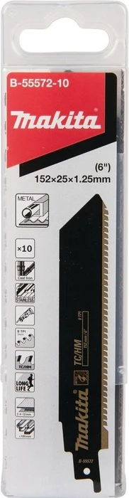 Makita Säbelsägeblatt 8TPI, 152x1.25mm, 10 Stück