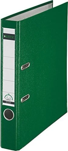 Leitz Qualitäts Ordner 2-Ring 180° Plastik, 50mm, A4, grün, 20er-Pack