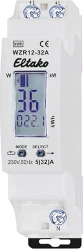 Eltako WZR12-32A Wechselstromzähler, 1-Phase, Hutschiene, Strom-/Energiemesser