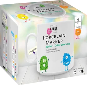 Kreul Porcelain Marker Junior Color your cup sortiert, 4er-Set