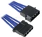 BitFenix Alchemy 4-Pin Molex Verlängerung 45cm, sleeved blau Vorschaubild