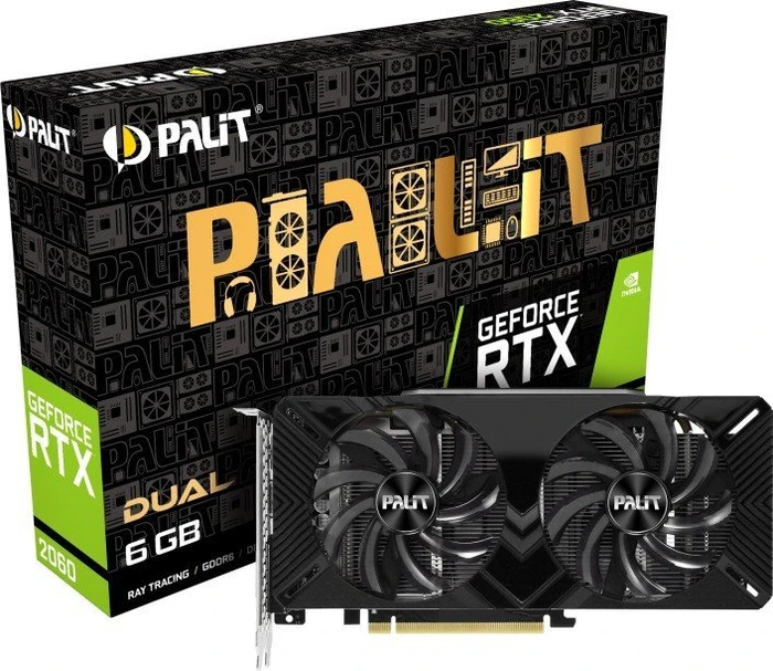 Palit GeForce RTX 2060 Dual, 6GB GDDR6, DVI, HDMI, DP