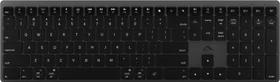 Alogic Hush Full Size USB-C Rechargeable Wireless Keyboard, schwarz, LEDs weiß, USB/Bluetooth, US