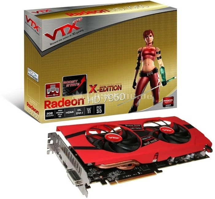 VTX3D Radeon HD 7950 Boost, 3GB GDDR5, DVI, HDMI, 2x mDP