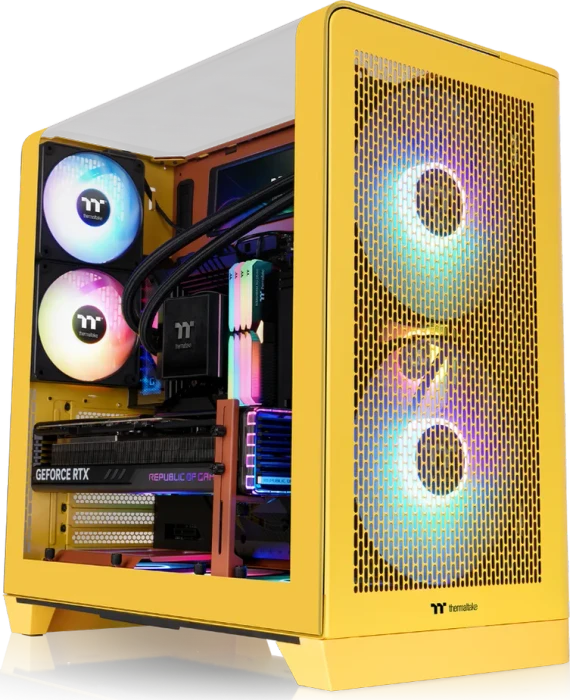 Thermaltake View 390 Air Butter Caramel, gelb, Glasfenster