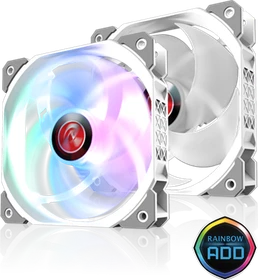 Raijintek Ageras 12 White ARGB, LED-Steuerung, 120mm, 2er-Pack