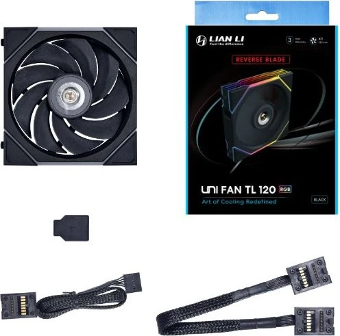 Lian Li Uni Fan TL 120 RGB Reverse Blade, schwarz, 120mm