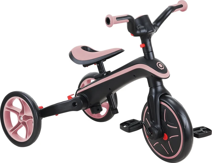 Globber Explorer Trike Foldable 4in1 deep pastel pink