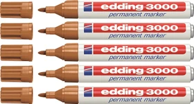 edding 3000 Permanentmarker ocker, 5er-Pack