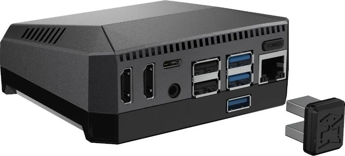 Argon40 ONE M.2 für Raspberry Pi 4 Modell B, schwarz