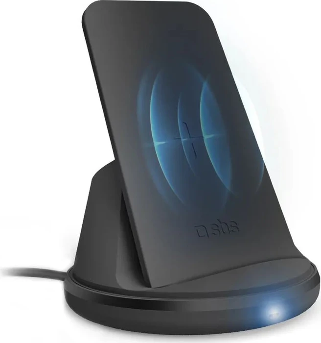 SBS Mobile Wireless Desktop Charger with Speaker and Microphone schwarz