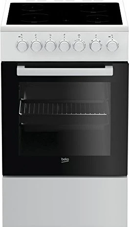 Beko FSM57100GW Elektroherd mit Glaskeramik-Kochfeld