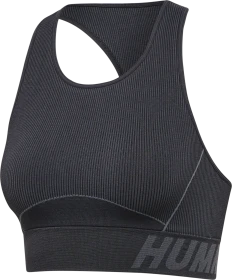 hummel Christel Sport-BH black/asphalt melange (Damen)