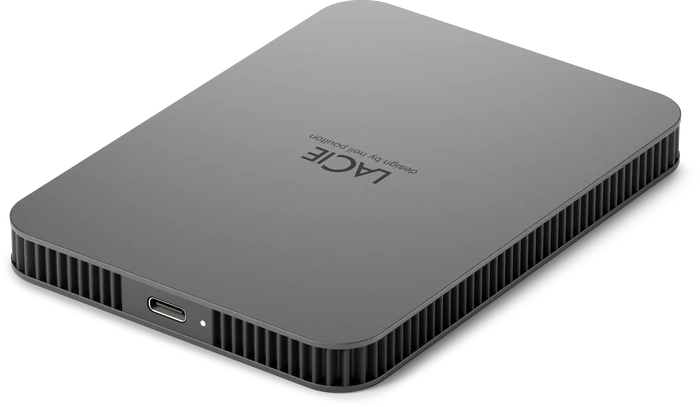 LaCie Mobile Drive Secure, Space Gray, 2TB, USB-C 3.0