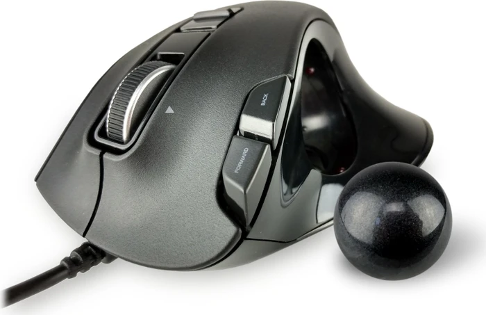 Elecom EX-G M-XT3URBK Trackball schwarz, Rechtshänder, USB-A