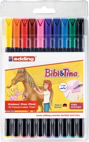edding 1200 Bibi & Tina sortiert, 10er-Set, Etui