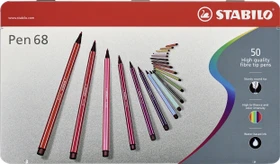 STABILO Pen 68 sortiert, 50er-Set, Metalletui