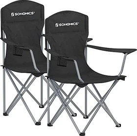 Songmics 2er Set Campingsessel schwarz
