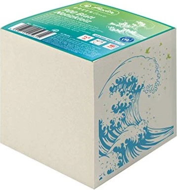 Herlitz GREENline Notizwürfel, 90x90mm, glatt, grau, 900 Blatt