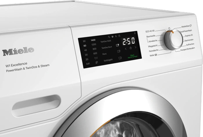 Miele W1 Excellence WEG895WPS PowerWash & TwinDos & Steam Frontlader lotosweiß