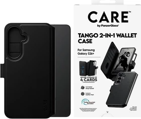 PanzerGlass Care Case Tango 2-in-1Wallet w. Qi für Samsung Galaxy S26+ schwarz