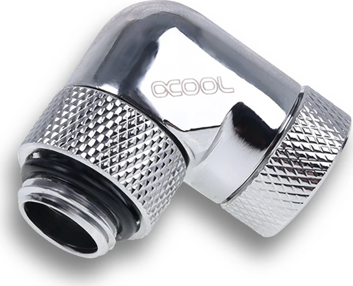 Alphacool Eiszapfen 90° L-Winkeladapter G1/4" AG auf G1/4" IG, verchromt, 4er-Pack