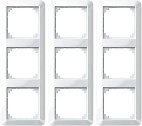 Merten System M 1-M Rahmen 3fach Thermoplast brillant, polarweiß