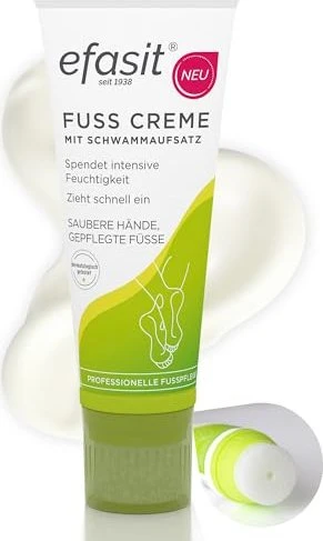 Kyberg Pharma Efasit Fuß Creme mit Schwammaufsatz, 75ml