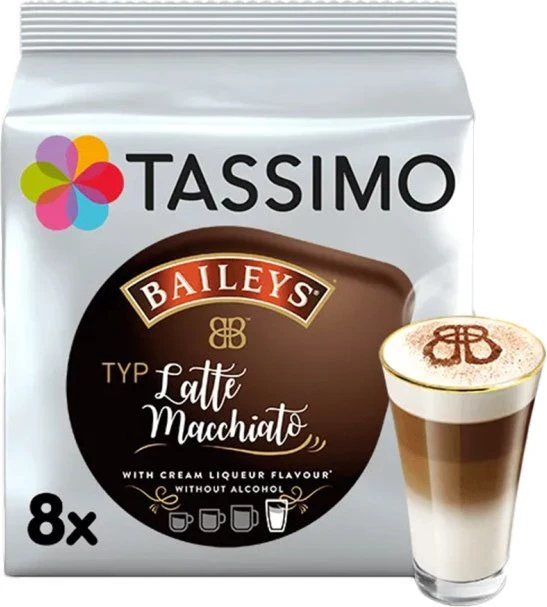 Tassimo T-Disc Jacobs Latte Macchiato Baileys Kaffeekapseln, 8 Stück