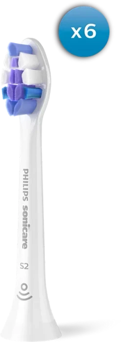 Philips HX6056/87 Sonicare S2 Sensitive Ersatzbürste weiß, 6 Stück