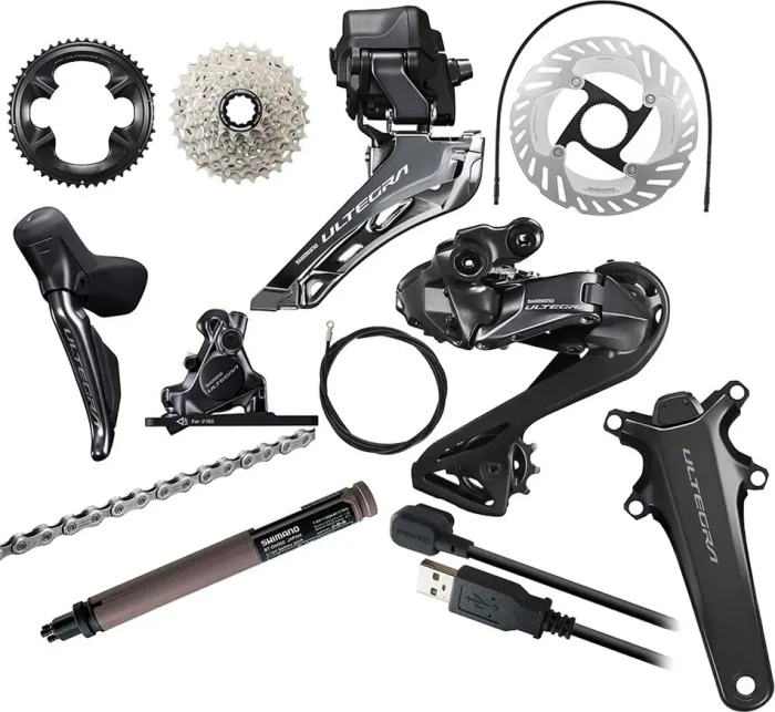 Shimano Ultegra Di2 R8150 mit mechanischen Felgenbremsen Komplettgruppe 2x12