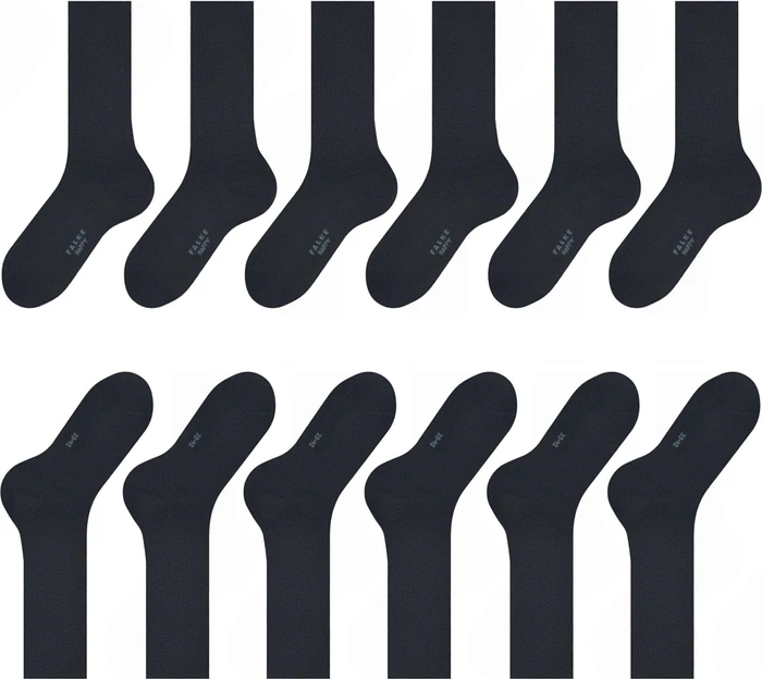 Falke Happy Socken schwarz, 6 Paare (Herren)