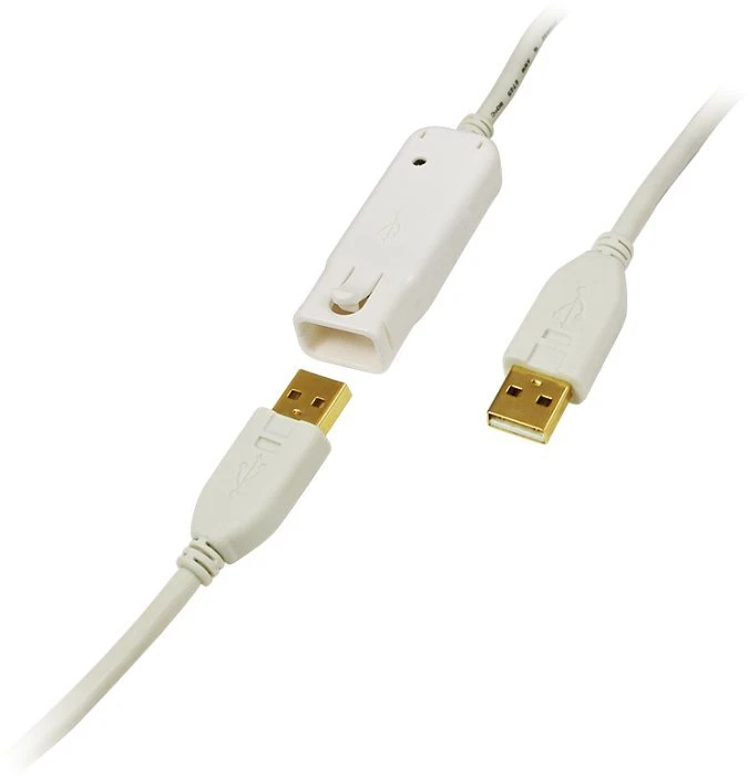 LogiLink USB 2.0 aktives Verlängerungskabel A/A, 12m