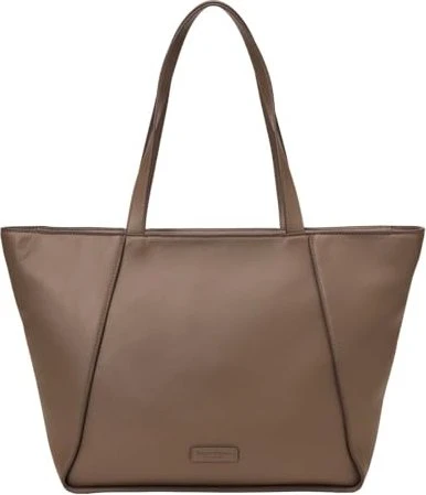 Marc O'Polo Lederalternative aus recyceltem Polyester Shopper faded brown